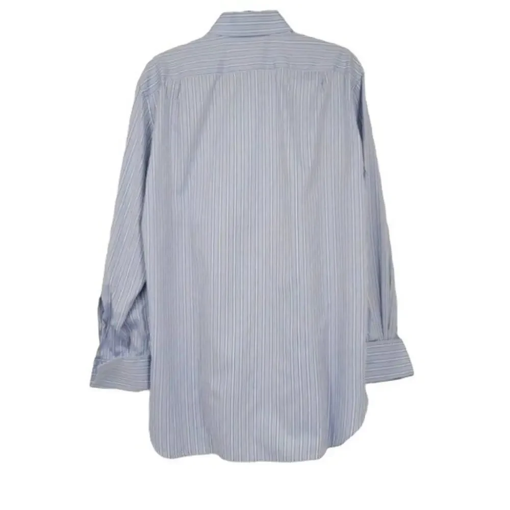Eremenegildo Zegna Regular Fit Striped Button Down Dress Shirt Size 39/15.5